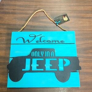 Jeep gladiator wall art metal welcome